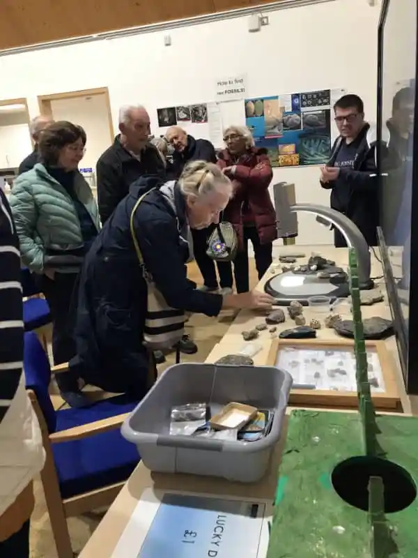 Members of Verwood u3a looking at exhibits at Etches Museum